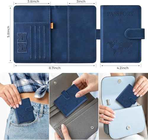 3 Pack Passport Holder + 2 PVC Covers (3 Count)