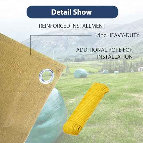 12’x16’ Canvas Tarps Heavy Duty Waterproof Tarpaulins with Aluminum Grommets