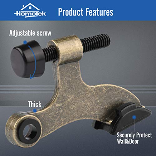 2 Pack Hinge Pin Antique Brass Door Stopper (2 Count)