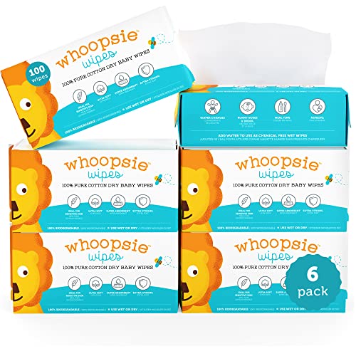 The Original 100% Pure Cotton Dry Baby Wipes (600 Count)