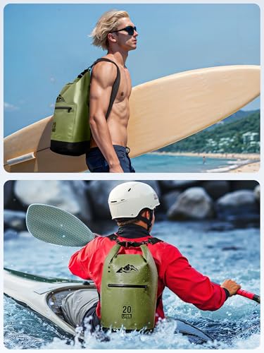 Waterproof Dry Bag Backpack with Zippered Pocket