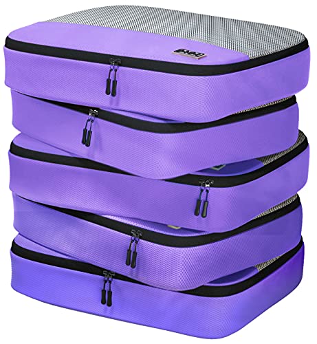 5pc Purple Large Packing Cubes for Suitcases (5 Count)