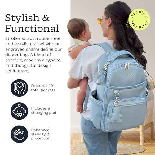 Boss Plus Large Diaper Bag Backpack with 19 Pockets