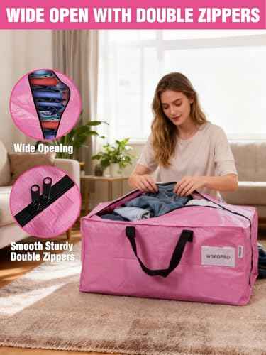 1 Pack Extra Large Moving Bags with Backpack Straps & Handles