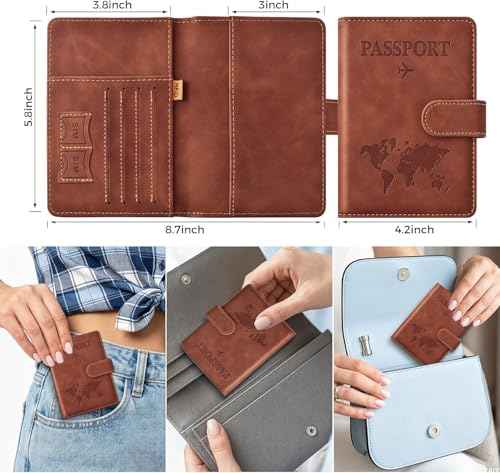 3 Pack Passport Holder + 2 PVC Covers (3 Count)