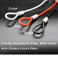 1/8"(3mm) Wire Diam Stainless Steel Cable Eyelets Loops Short Rope Lanyard Safety Tether Chain Lock with Vinyl Coated Cover, 15Pcs 8" Long Clear (15 Count)