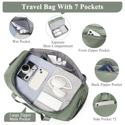 Travel Duffle Bag with Shoes Compartment