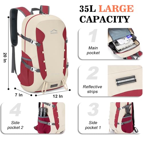 35L Ultra Lightweight Foldable Packable Hiking Backpack