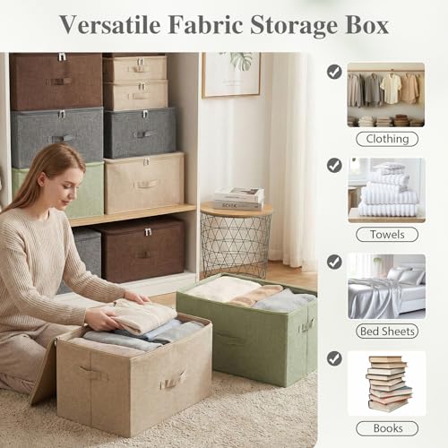 Fabric Storage Bins with Zipper Lids