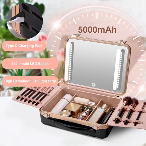 Travel Makeup Case with Mirror