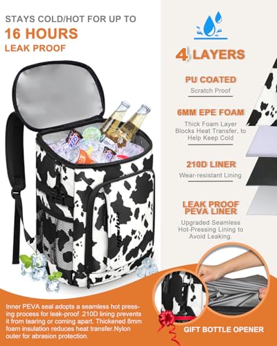 Cooler Backpack Insulated Leak Proof for Women Men Soft Cooler Bag (36 Cans)