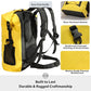 30/40/55L Waterproof Dry Backpack & Phone Case- 2XL Floating Dry Bag for Kayaking, Travel, Hiking, Fishing, Camping, Motorcycles & Beach, Heavy-Duty Roll Top Men/Women (Yellow)