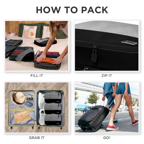 Medium Packing Cubes for Travel (5 Count)