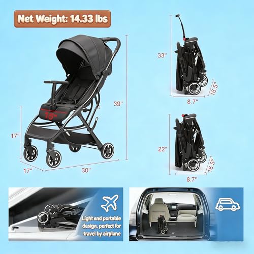 Portable Stroller with Automatic Fold