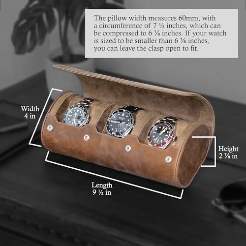 Watch Roll Travel Case for 3 Watches