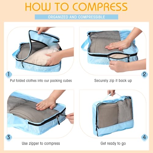 Packing Cubes for Suitcase Large Organizer Bags (5 Count)