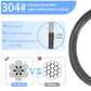 3.3mm (1/8 Inch) Outdoor Travel Security Cable-3/4/6/10/15/20/30ft Luggage Lock Safety Wire Flexible Steel Wire Rope with Double Loop Safety for Luggage, Bike, Lock (Black, 15ft-(1Pack)