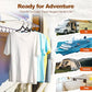 Black Travel Hangers with Clips (10 Count)