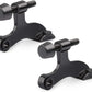 HOMOTEK 2 Pack Hinge Pin Black Door Stopper,Adjustable Deluxe Heavy Duty Door Stopper 2-1/2"x1-3/4”,with Black Rubber Bumper Tips