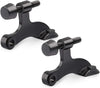 HOMOTEK 2 Pack Hinge Pin Black Door Stopper,Adjustable Deluxe Heavy Duty Door Stopper 2-1/2"x1-3/4”,with Black Rubber Bumper Tips