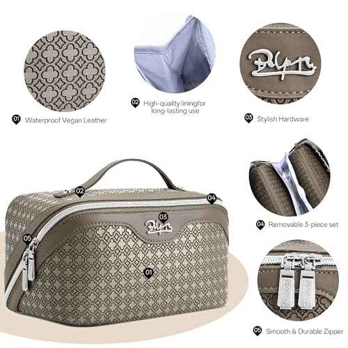 Travel Makeup Bag for Women (3 Count)