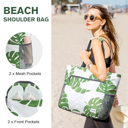 Beach Bag Waterproof Sandproof Large Capacity Foldable for Women
