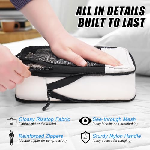 4 PCS Set Compression Packing Cubes for Travel (4 Count)
