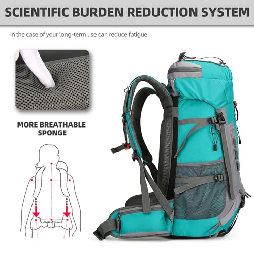 60L Hiking Backpack for Men and Women Lightweight Camping Hiking Backpack with Rain Cover Large Waterproof Travel Backpack Backpacking Pack