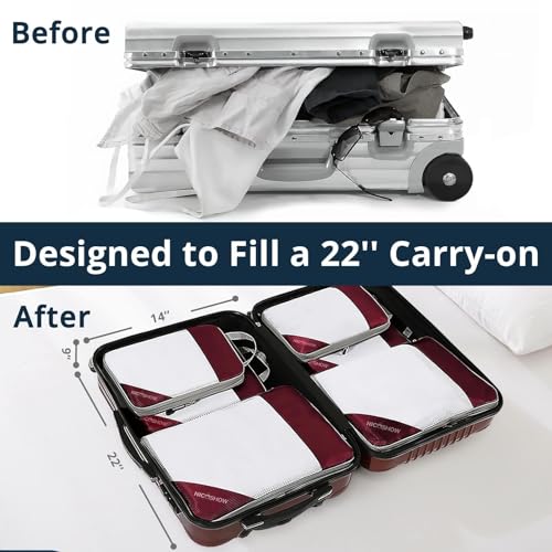 6 Set Compression Packing Cubes for Travel (6 Count)
