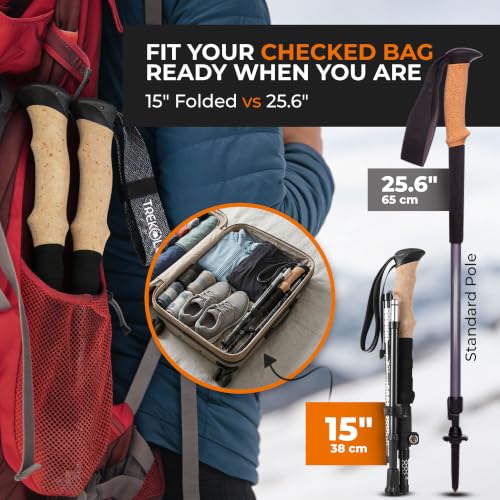 Trek Z Collapsible Hiking & Trekking Poles (2 Count)