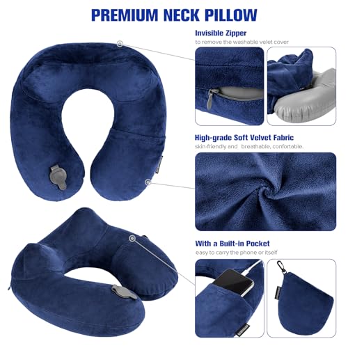 Inflatable Travel Pillow for Sleeping Airplane