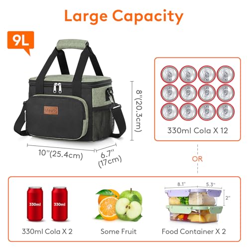 Medium Lunch Bag (Black/Green / Medium(9L))