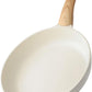 SENSARTE Ceramic Nonstick Frying Pan Small Skillet 8/9.5/11/12.5Inch Non Stick Omelet Pan, Non-toxic Kitchen Cooking Chef's Pan, Free of Intentionally Added PFOA/PFAS/PTFE, Induction Compatible, White