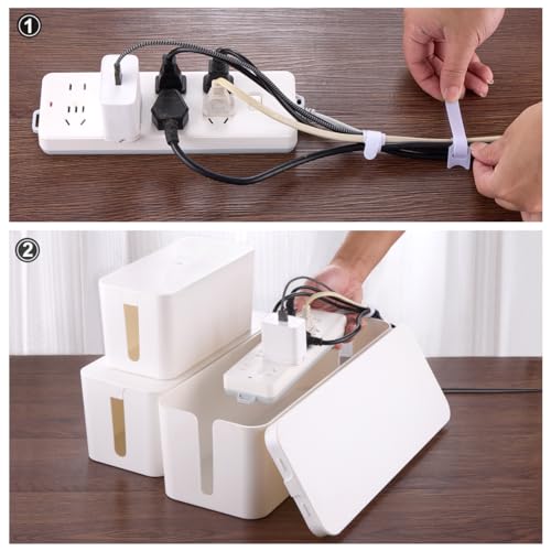 3 Pack Cable Management Box (3 Count)