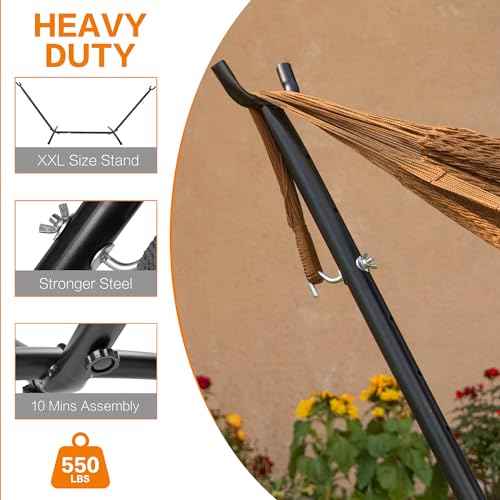 Double Hammock with Stand for Outside