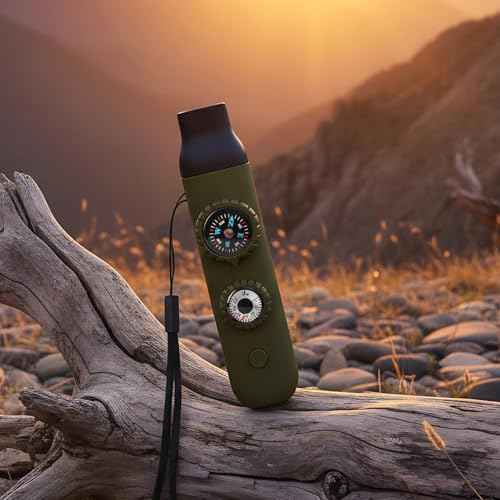 Multifunctional Survival Emergency Whistle for Kids with Compass Hiking Survival (2 Count)