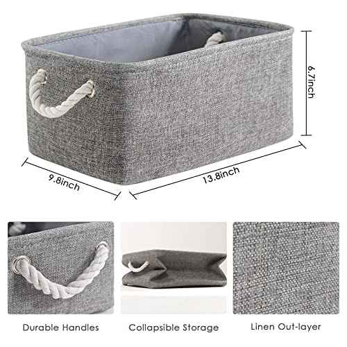 Storage Bins Medium 3 Pack Storage Baskets for Organizing Shelves (3 Count)