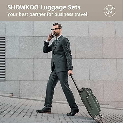 Luggage Sets 3 Piece Softside Expandable Durable Suitcase Sets (3 Count)