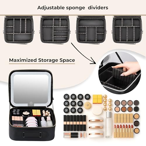 Makeup Bag with LED Mirror