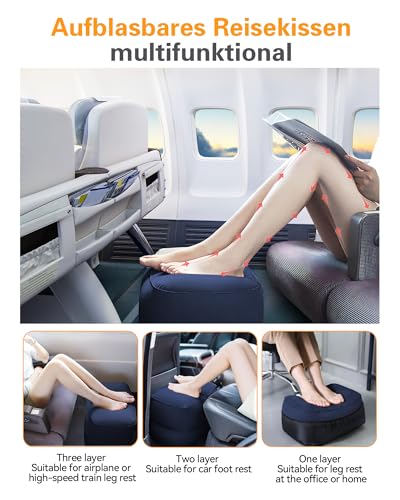 Inflatable Foot Rest Pillow for Travel