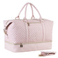 Leather Travel Bag with Shoe Pouch