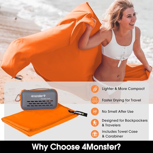 Quick Dry Travel Towel with Case & Carabiner