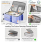 Large Checked Luggage with Cup Phone Holder and Charger Hard Shell Suitcases with Spinner Wheels