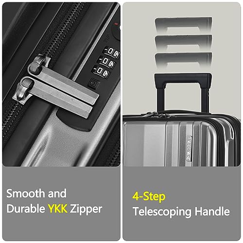16" Carry on Luggage with 2 Laptop Compartments Airline Approved