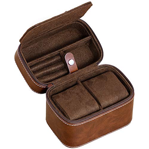 Gift Set 6 Slot Leather Watch Box with Valet Drawer