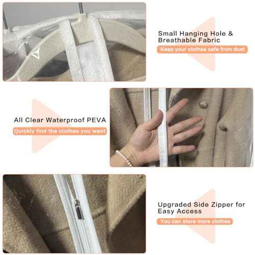Garment Bag Clear for Long Dress (6 Count)
