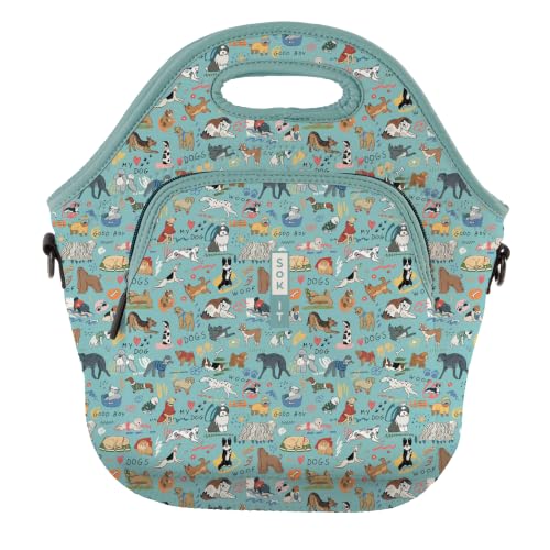 LunchTote Zippered Bag Insulated Neoprene Caddy (Dog Days Forever / X-Large 6.5 Quart Lunch Tote)