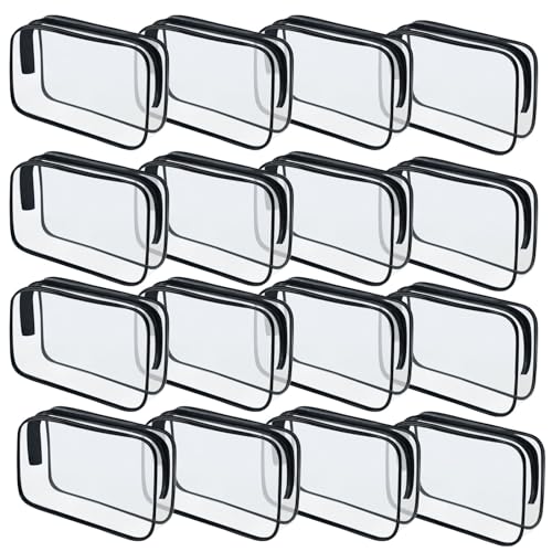 16 Pieces Clear Makeup Bags Bulk (16 Count)