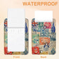 Retro Wanderlust Stamps 3 PCS PU Leather Luggage Tags for Suitcase (3 Count)