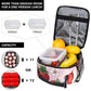 Elegant Daisy Insulated Lunch Box for Women Men White and Blue Flower Lunch Bag for Travel